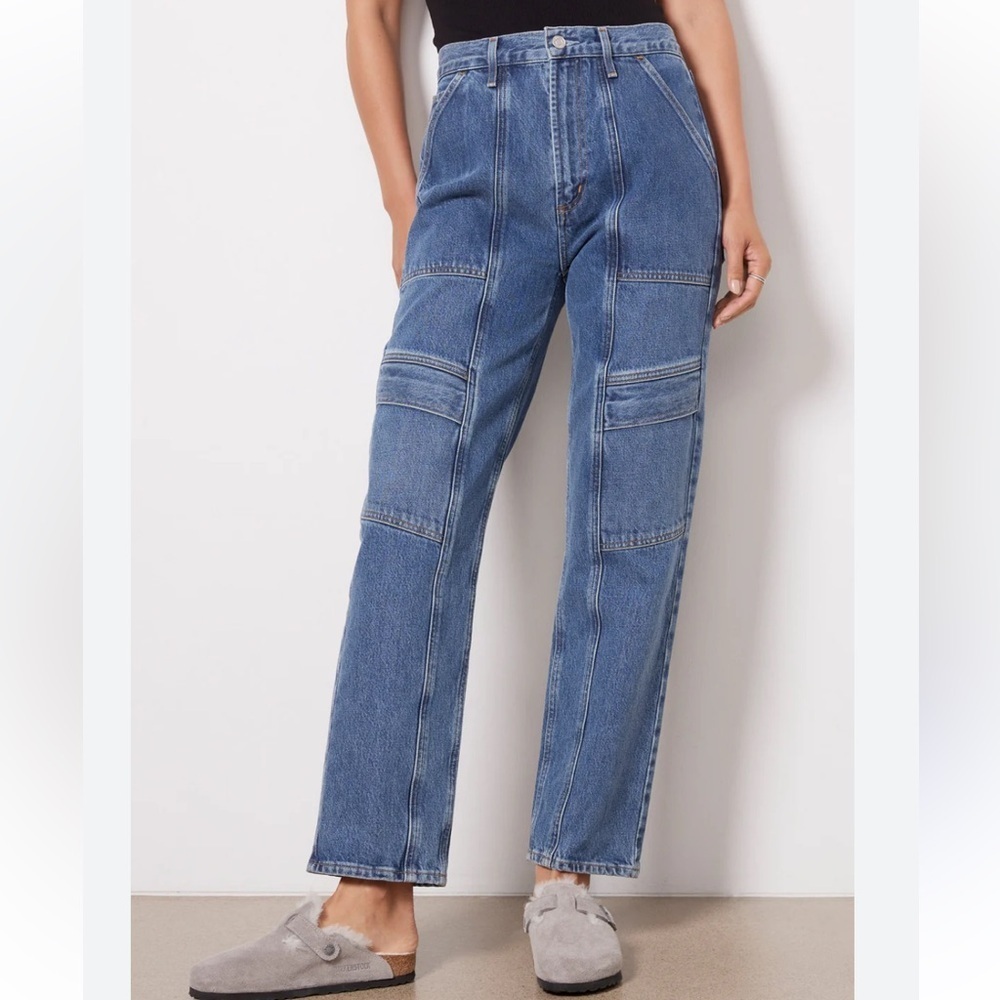 AGOLDE COOPER RELAXED STRAIGHT LEG CARGO JEANS SIZE 33 NWT Retail $285